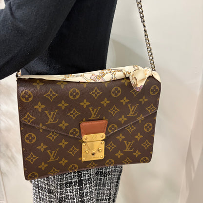 #1101-15 LOUIS VUITTON Monogram Monceau 27 with Removable Chain