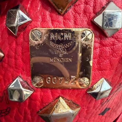 #9111 MCM Red Hermosa Backpack MSRP $1280