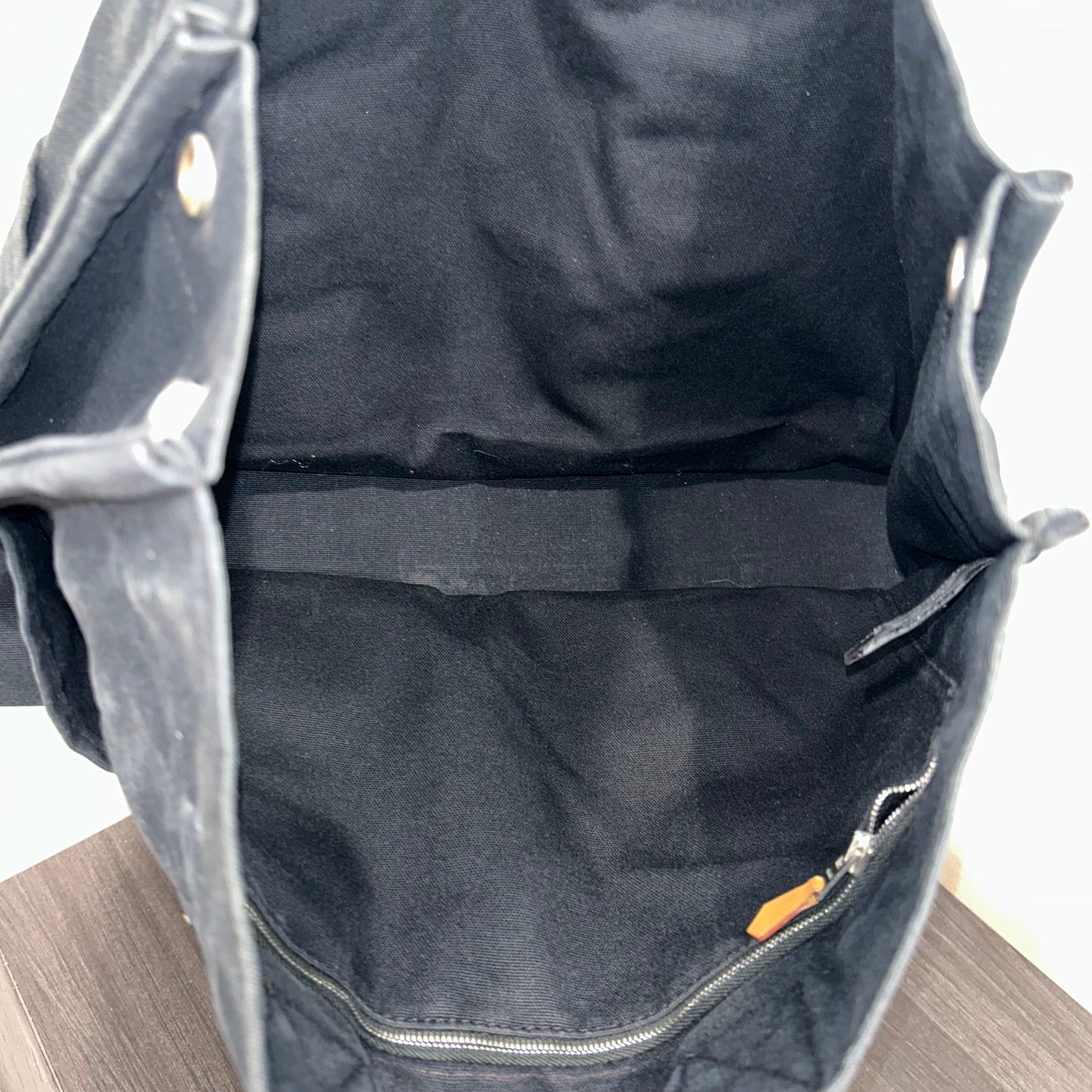 1067 HERMÈS Toile Fourre-Tout MM Tote Blue
