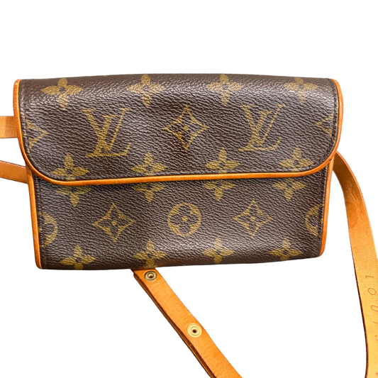 #9119 LOUIS VUITTON Florentine Belt Bag with Original Vachetta Leather Strap (Bum Bag)