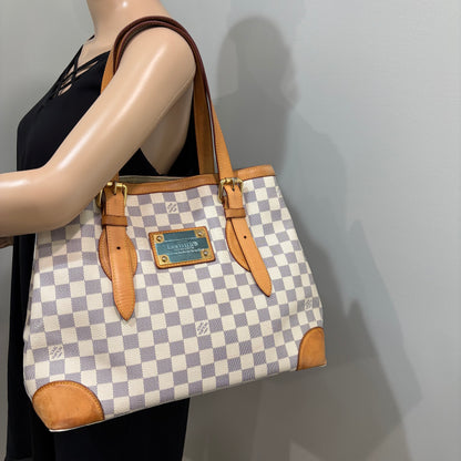 #1107 LOUIS VUITTON Damier Hampstead MM