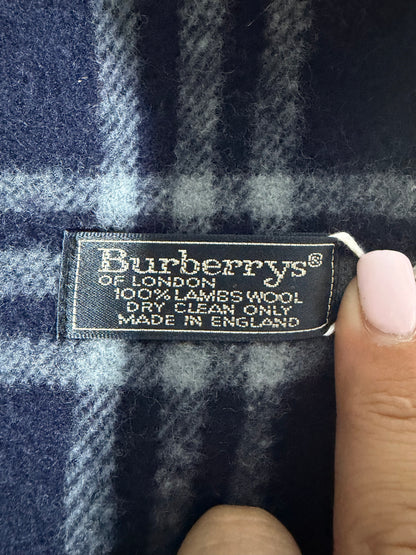 #106 BURBERRY Blue Lambswool Scarf