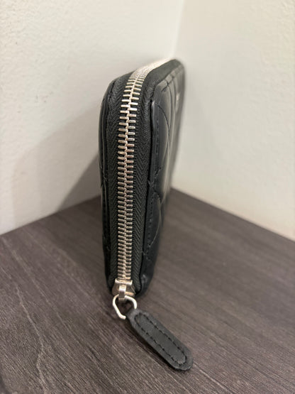 #3236 CHANEL 2018-2019 Black Zip Wallet