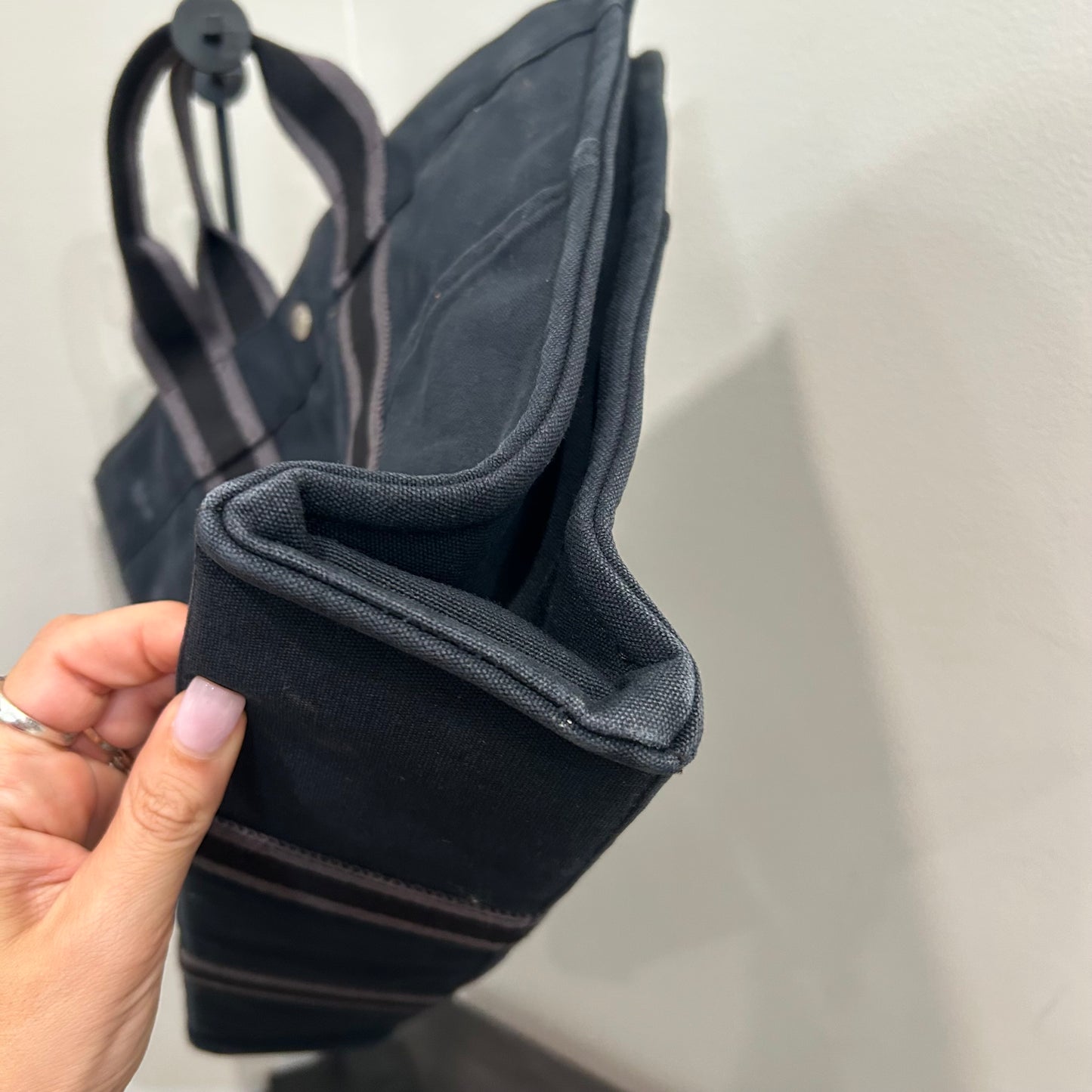 1067 HERMÈS Toile Fourre-Tout MM Tote Blue
