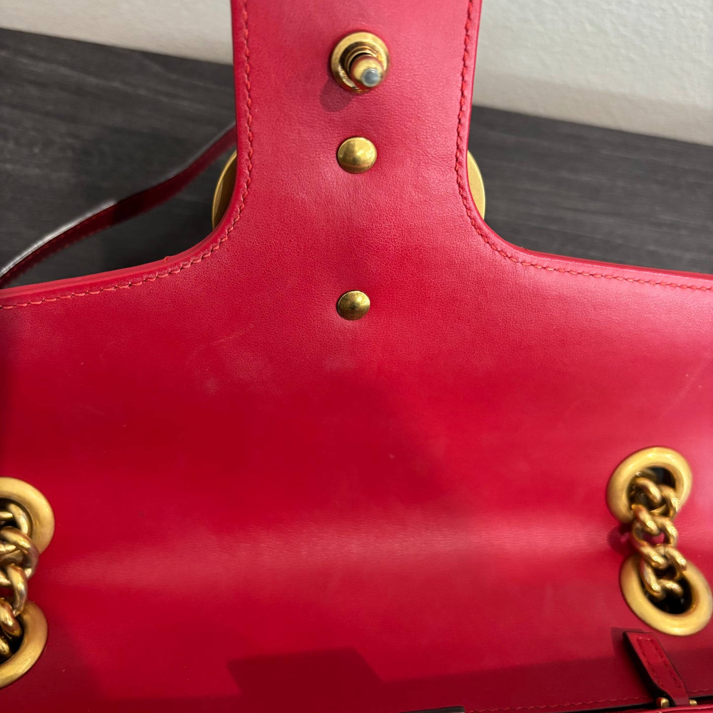 8866 GUCCI Red Small Marmont MSRP $2600