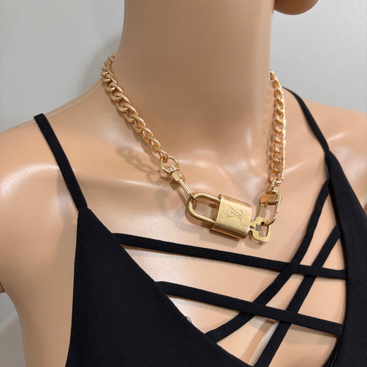 Louis Vuitton Lock & Key Chain Necklace