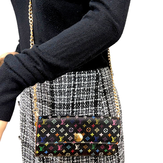 #1101-16 LOUIS VUITTON x MURAKAMI Sarah Wallet with Removable Chain