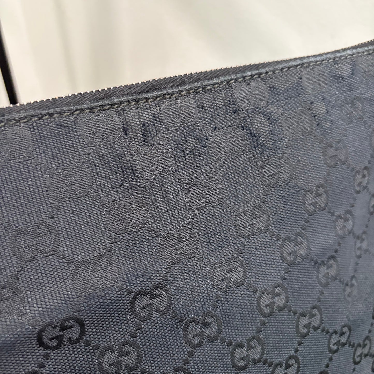 #3231 GUCCI Black Canvas Shoulder Bag