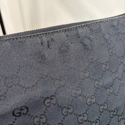 #3231 GUCCI Black Canvas Shoulder Bag