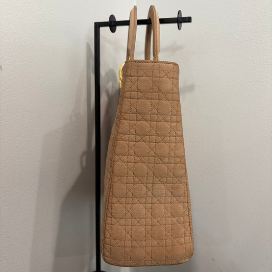 #1128 Vintage Lady Dior Brown Cannage Quilt Nylon