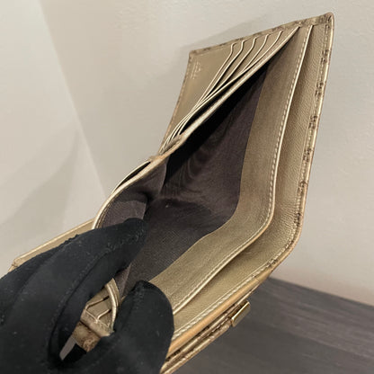 #181 GUCCI GG Leather Compact Wallet