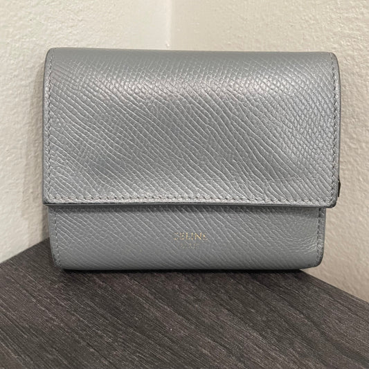 #187 CELINE Leather Compact Wallet