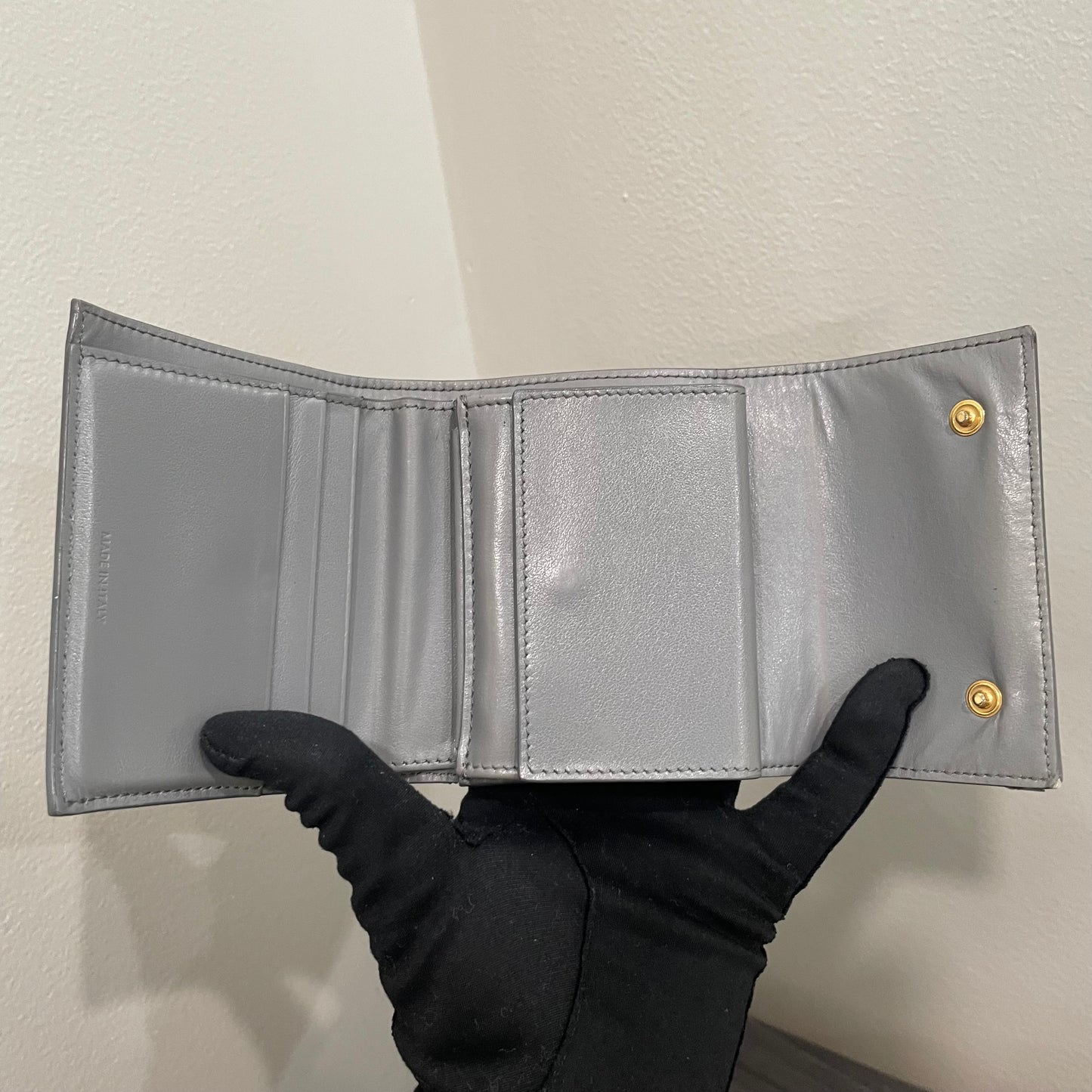 #187 CELINE Leather Compact Wallet