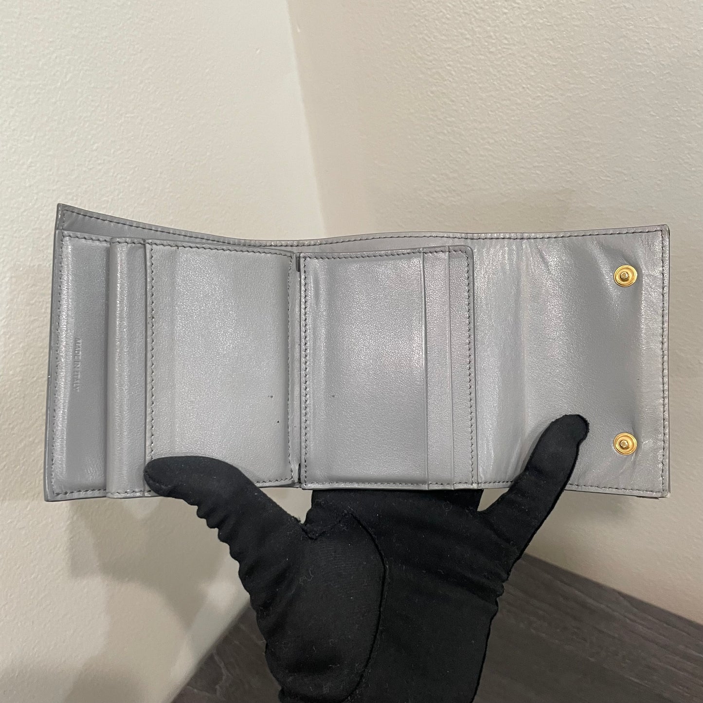 #187 CELINE Leather Compact Wallet