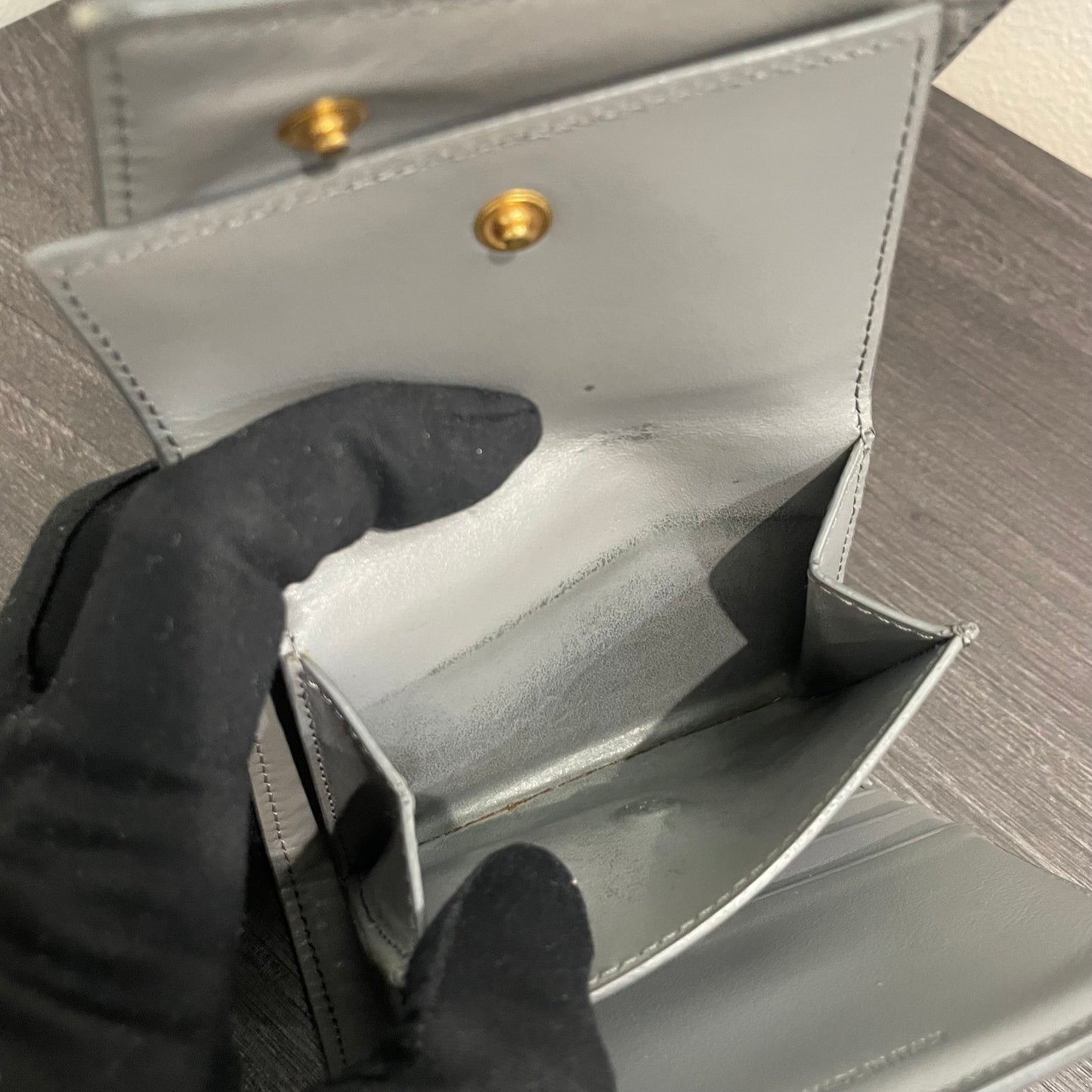 #187 CELINE Leather Compact Wallet