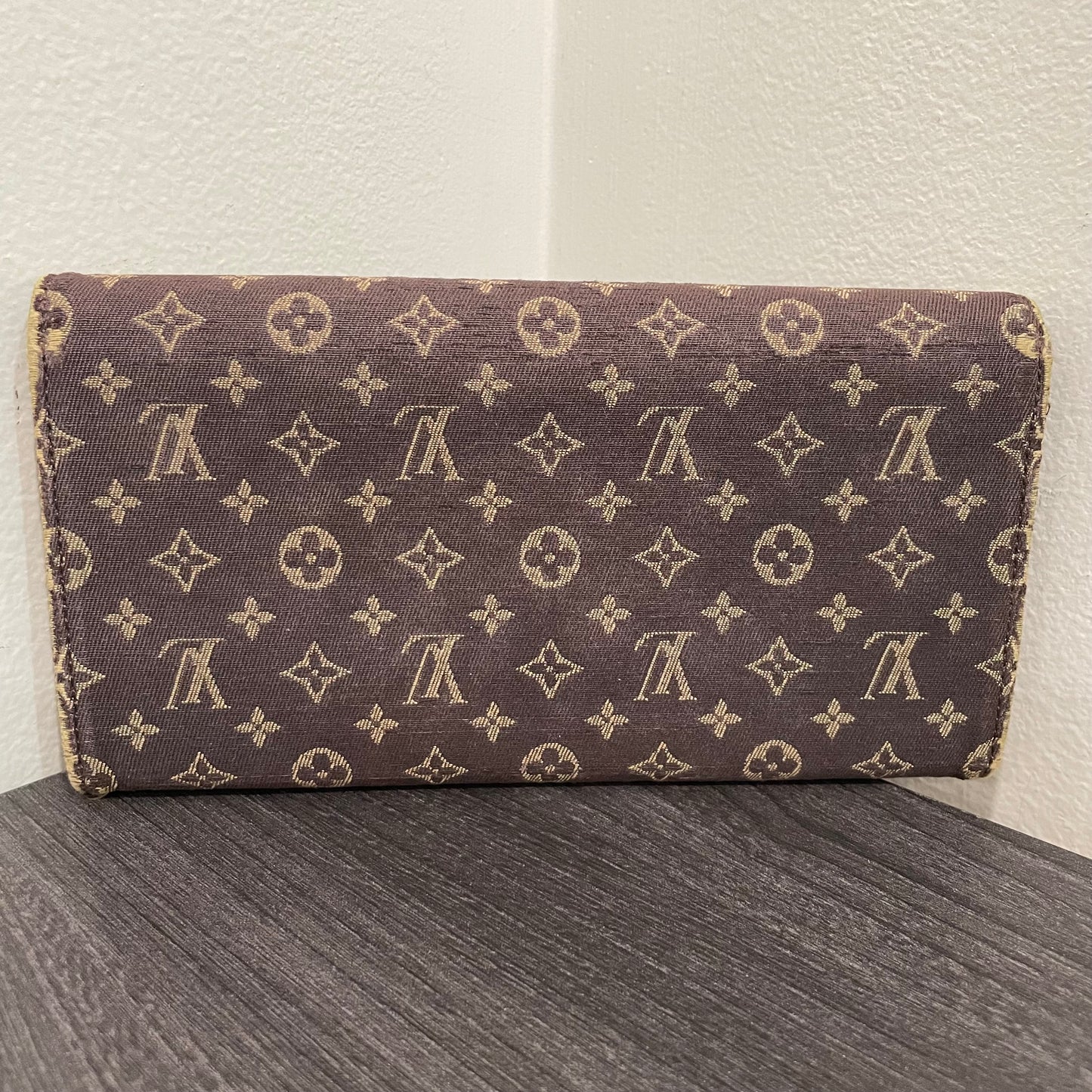#193 LOUIS VUITTON Mini Lin Brown Monogram Wallet