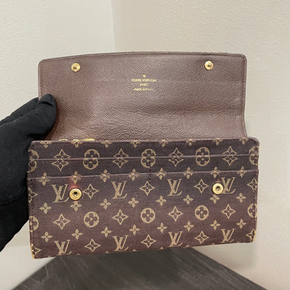 #193 LOUIS VUITTON Mini Lin Brown Monogram Wallet