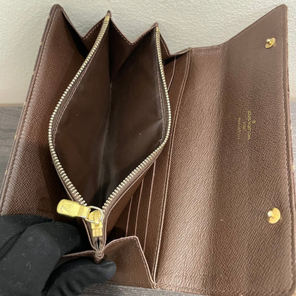#193 LOUIS VUITTON Mini Lin Brown Monogram Wallet