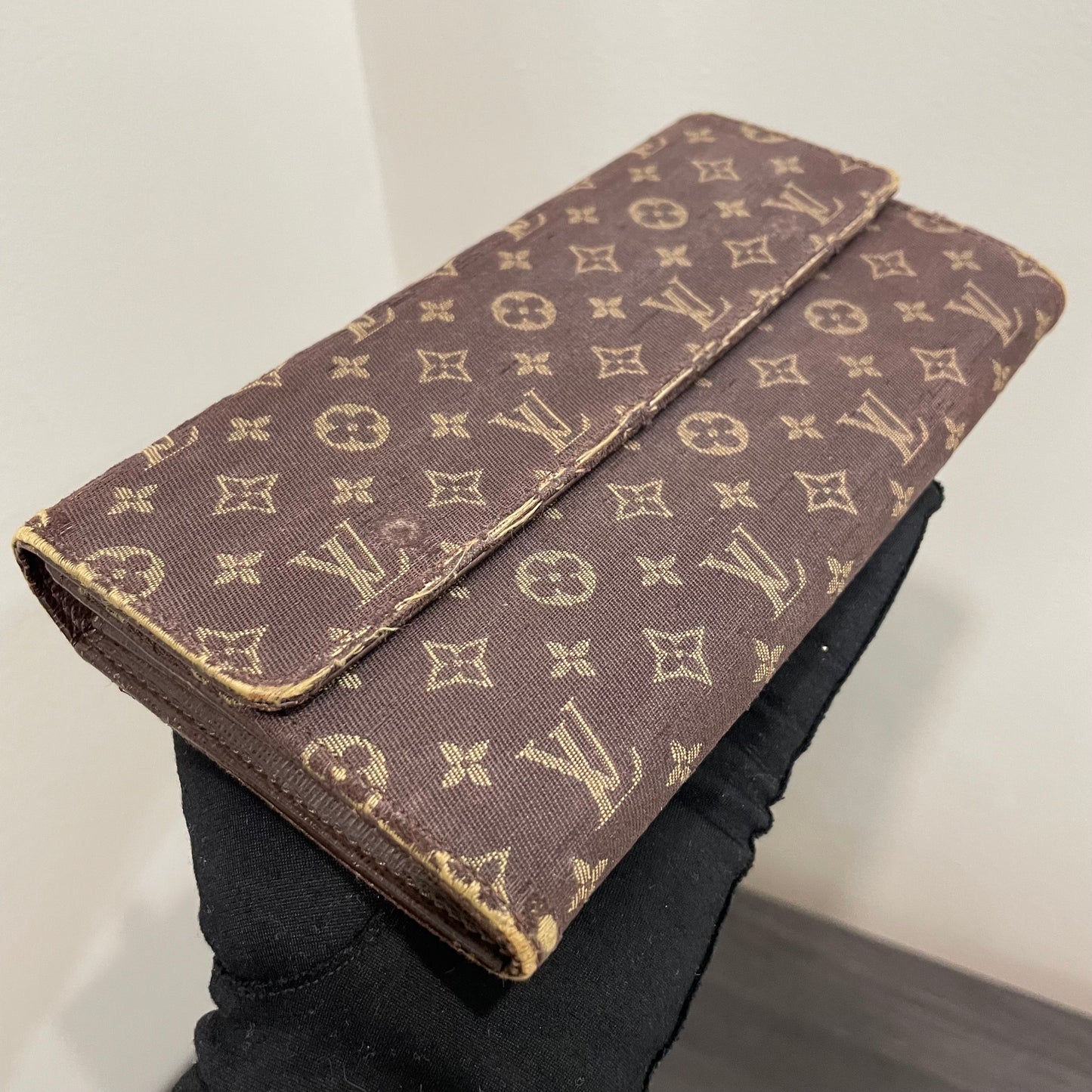 #193 LOUIS VUITTON Mini Lin Brown Monogram Wallet