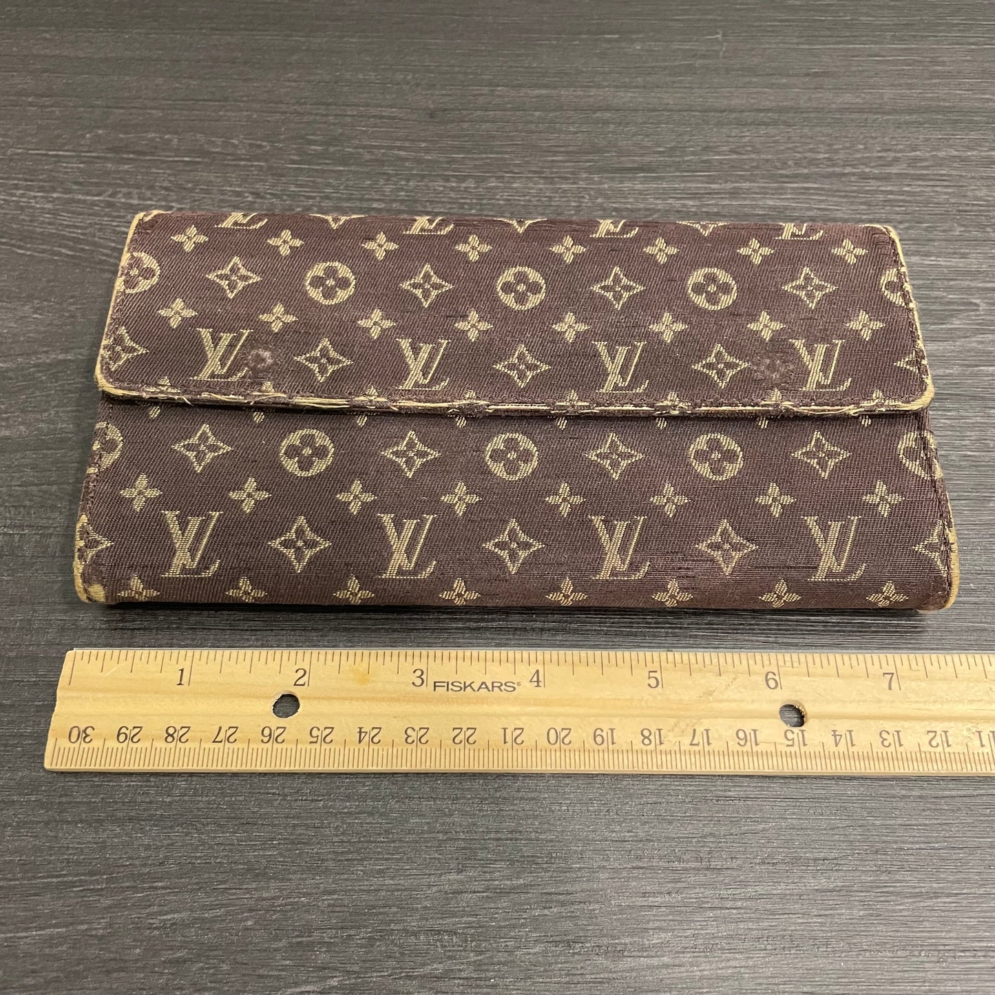 #193 LOUIS VUITTON Mini Lin Brown Monogram Wallet
