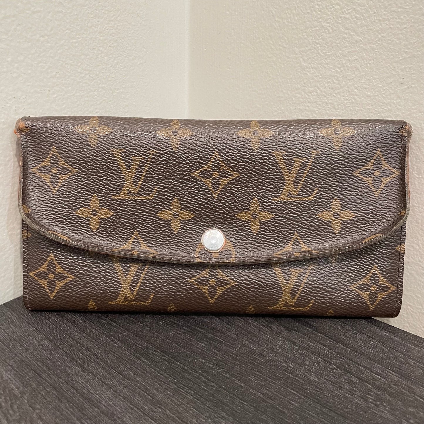 #197 LOUIS VUITTON Monogram Orange Long Wallet