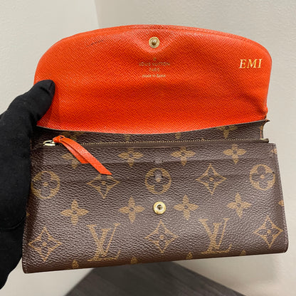 #197 LOUIS VUITTON Monogram Orange Long Wallet