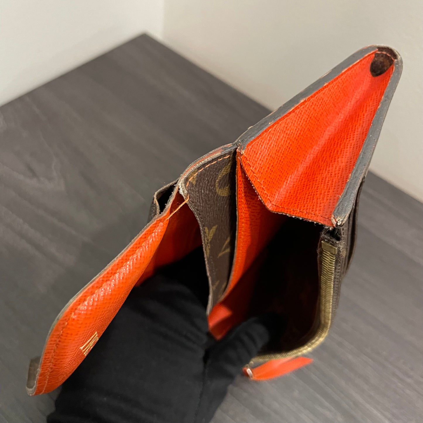 #197 LOUIS VUITTON Monogram Orange Long Wallet