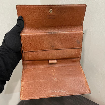 #198 LOUIS VUITTON Monogram Tri-fold Long Wallet