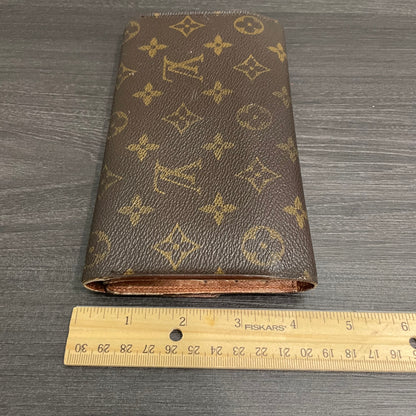 #198 LOUIS VUITTON Monogram Tri-fold Long Wallet