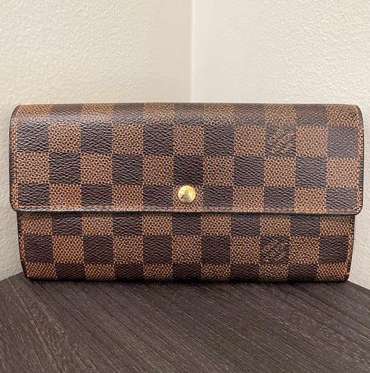 SOLD! Louis Vuitton Damier Ebene Wallet