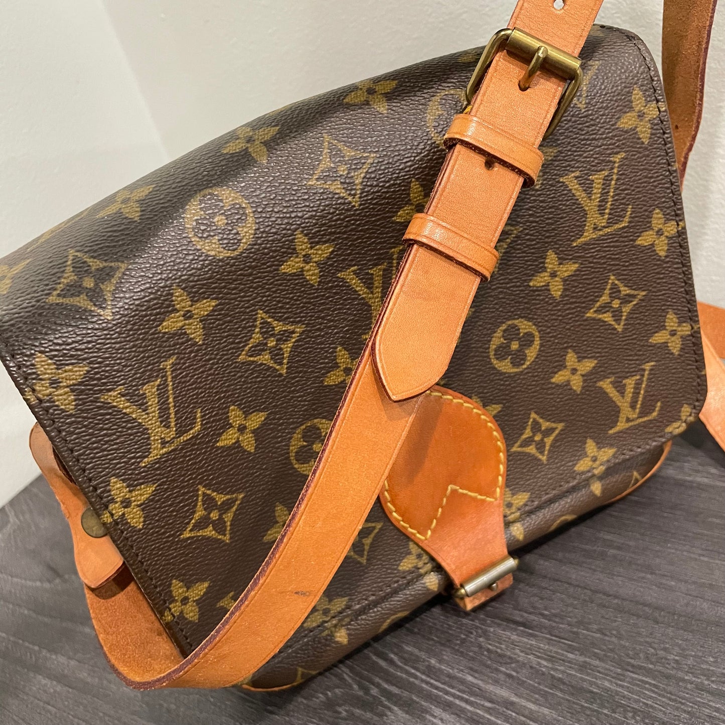 #603 LOUIS VUITTON Monogram Cartouchiere Crossbody