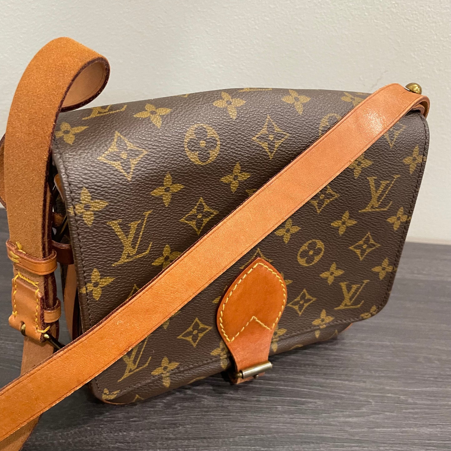 #603 LOUIS VUITTON Monogram Cartouchiere Crossbody