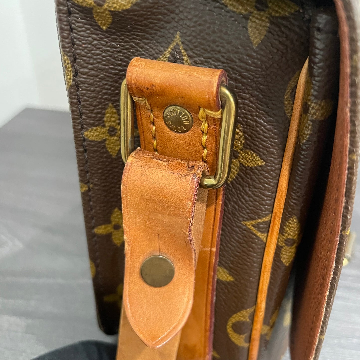 #603 LOUIS VUITTON Monogram Cartouchiere Crossbody