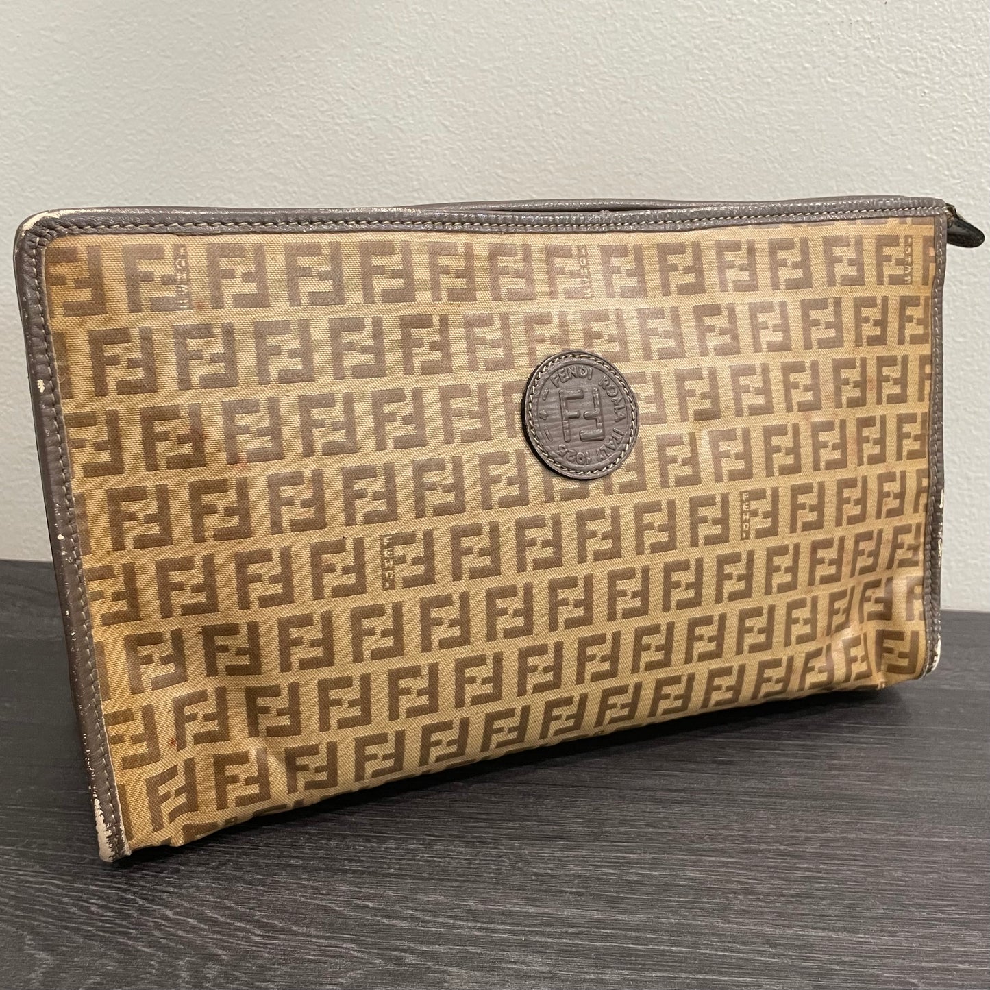 #611 FENDI Vintage Zucchino Clutch Pouch