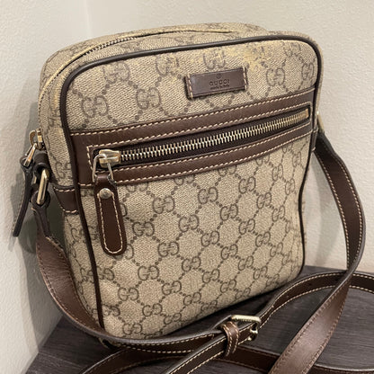 #703 GUCCI GG Canvas Crossbody