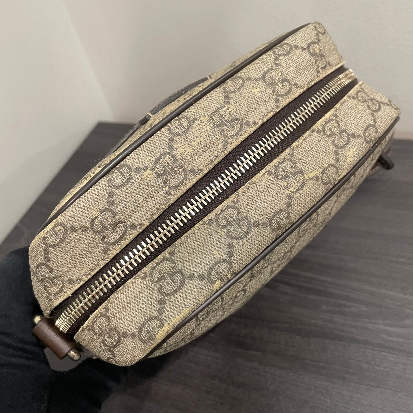 #703 GUCCI GG Canvas Crossbody