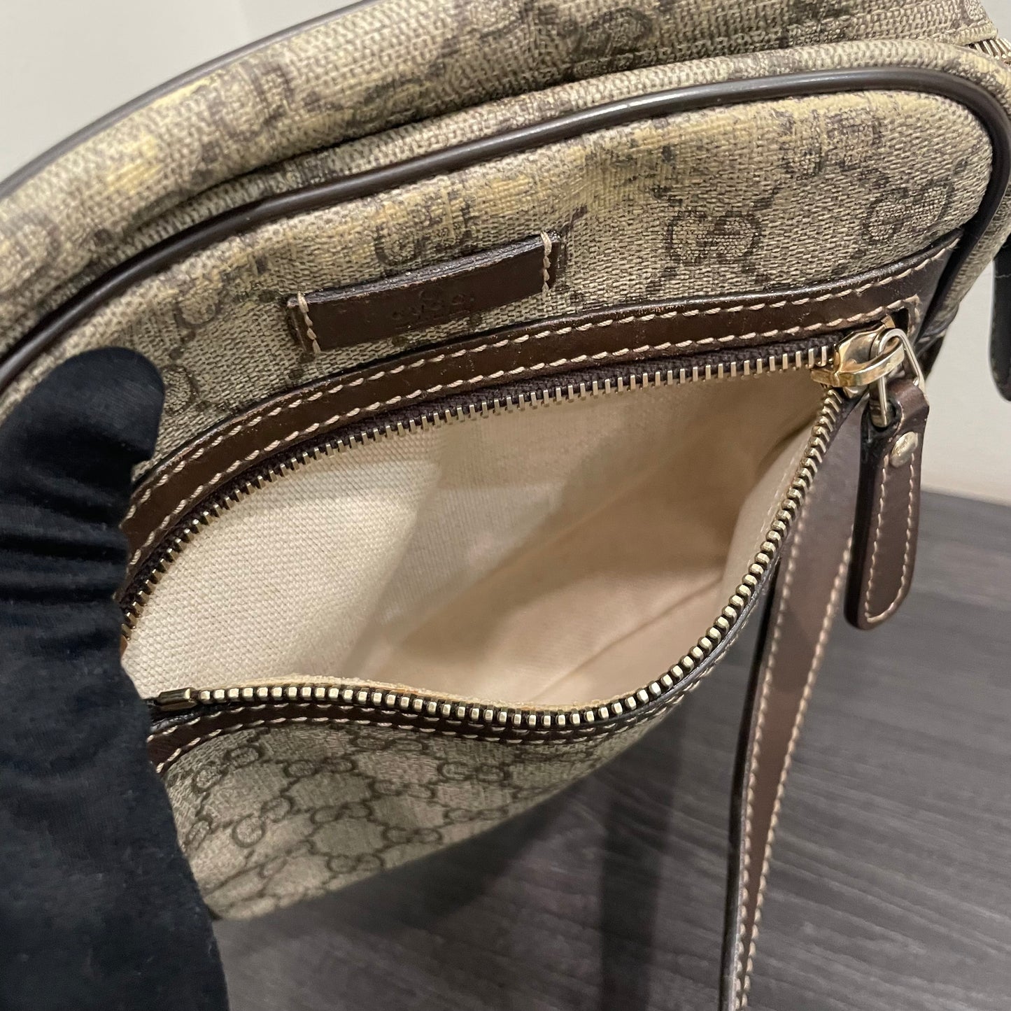 #703 GUCCI GG Canvas Crossbody