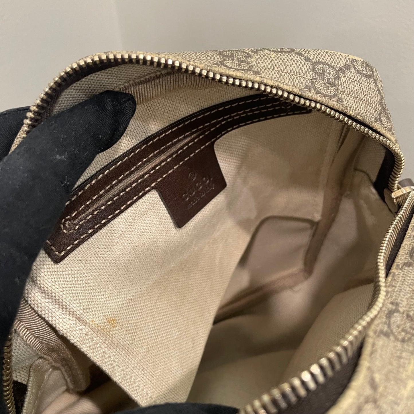 #703 GUCCI GG Canvas Crossbody