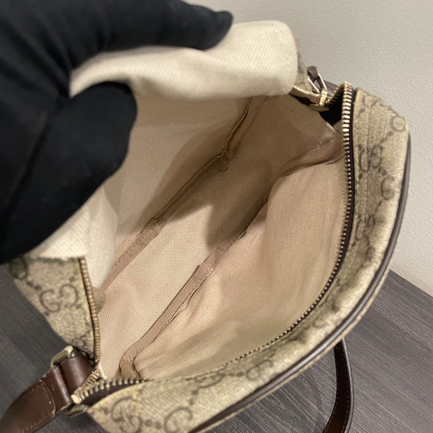 #703 GUCCI GG Canvas Crossbody