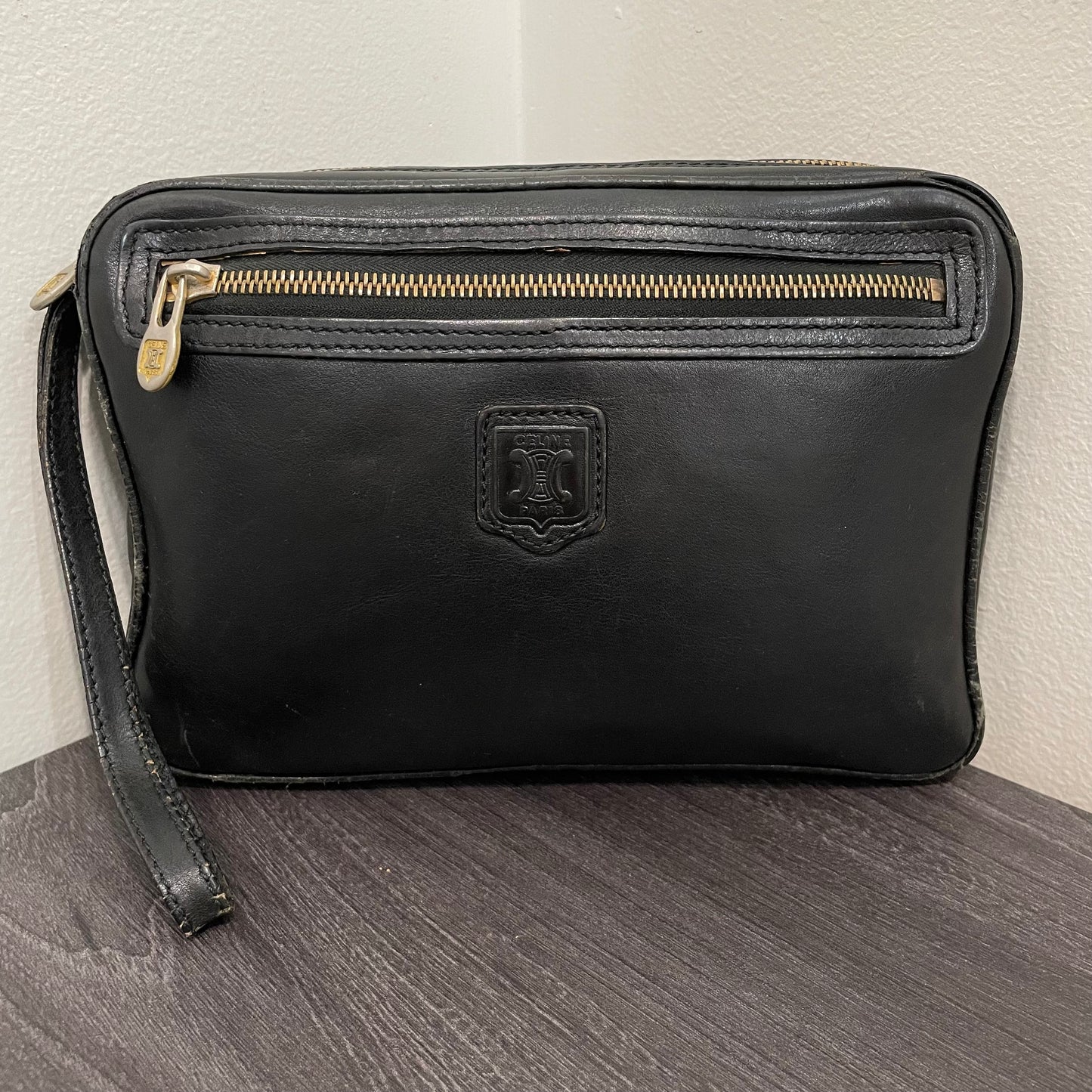 #715 CELINE Leather Clutch