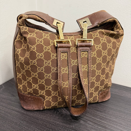 #1023 GUCCI GG Canvas Shoulder Bag