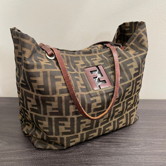 CLEARANCE #717 FENDI Zucca Canvas Tote
