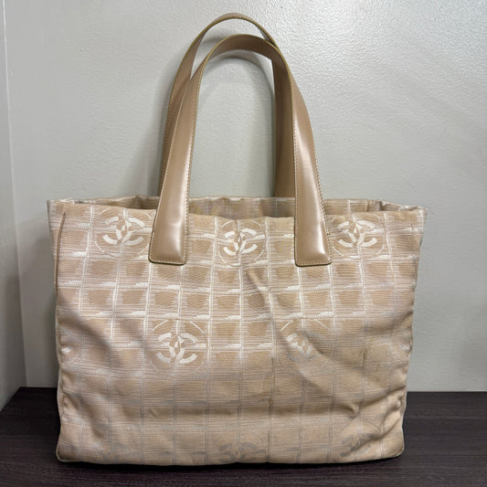 #1030 CHANEL Travel Ligne Tote Neutral