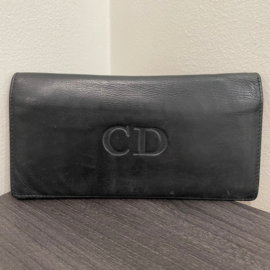 #103 CHRISTIAN DIOR Flap Long Leather Wallet