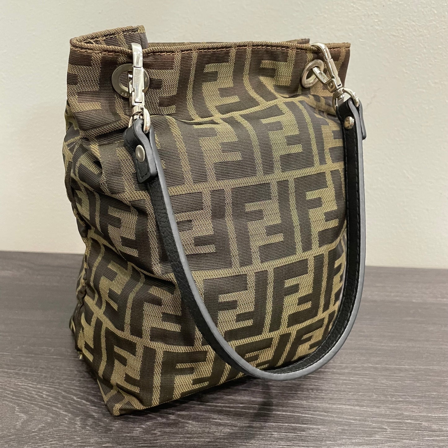 #718 FENDI Zucca Canvas Tote