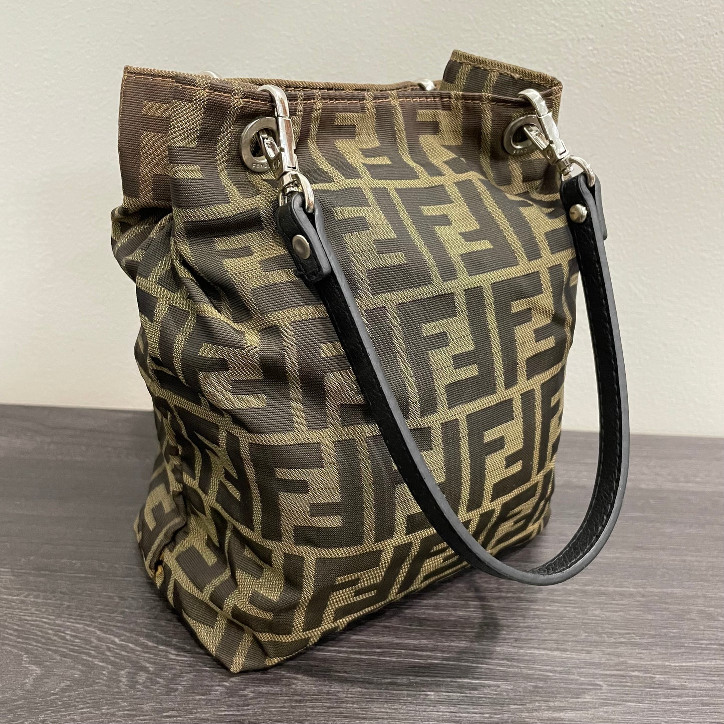 #718 FENDI Zucca Canvas Tote