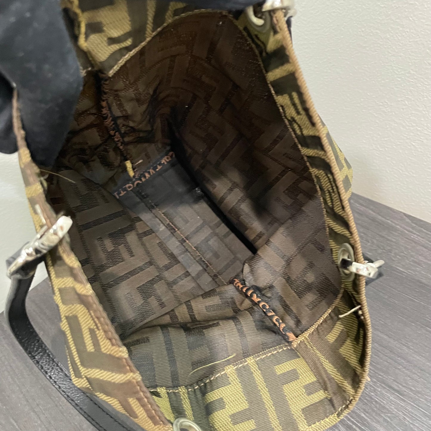 #718 FENDI Zucca Canvas Tote