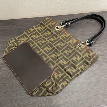 #718 FENDI Zucca Canvas Tote