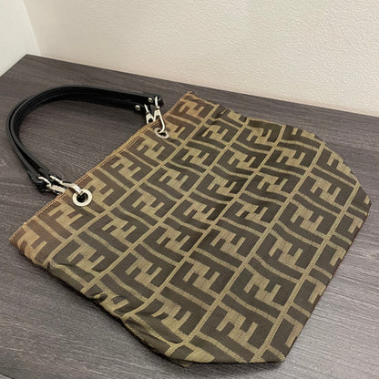 #718 FENDI Zucca Canvas Tote