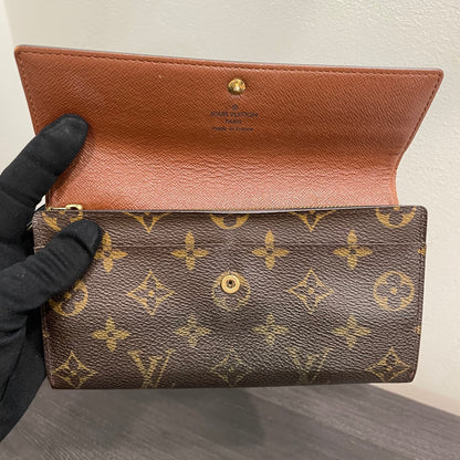 #115 LOUIS VUITTON Monogram Long Bifold Wallet with Dust Bag & Box